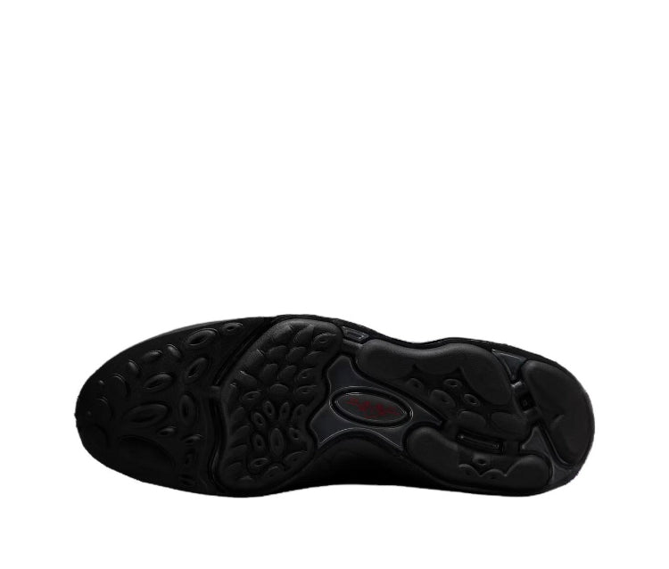 Black rubber sneaker outsole with circular traction pattern