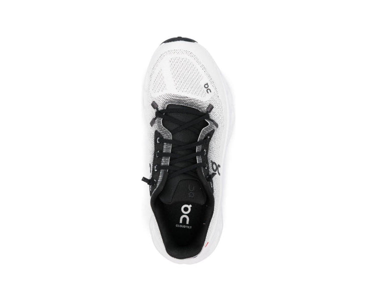 On Cloudtilt low-top sneakers in white with black laces and heel tab
