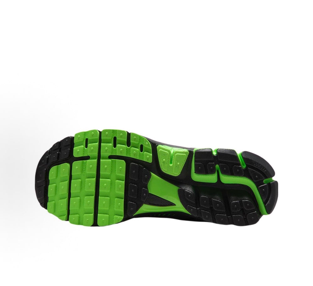 Nike Zoom Vomero 5 outsole with black tread and bright green traction segments